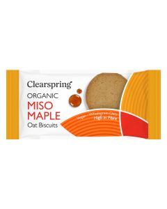 Clearspring - Organic Miso Maple Organic Oat Biscuits in SRP - 12 x 40g
