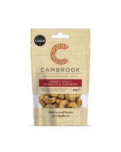 Cambrook - Baked Sweet Chilli Peanuts & Cashews  - 9 x 80g
