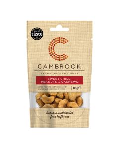 Cambrook - Baked Sweet Chilli Peanuts & Cashews - 12 x 80g