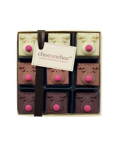 Choc on Choc - White, Milk & Dark Chocolate Reindeers - 6 x 90g