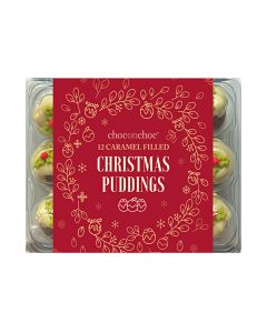 Choc on Choc - 12 Christmas Puddings Filled with Caramel - 6 x 120g