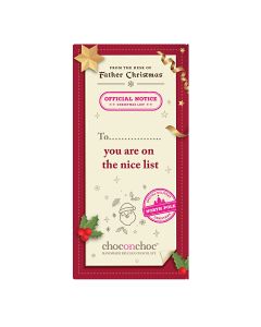 Choc on Choc - Chocolate Nice List Bar - 6 x 100g