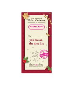 Choc on Choc - Chocolate Nice List Bar - 6 x 100g