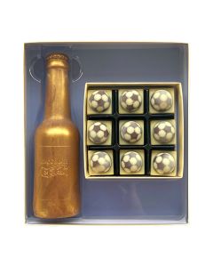 Choc on Choc - Beer Bottle and Footballs Chocolate Gift - 6 x 360g