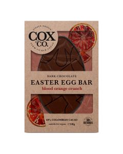 Cox&Co. - 60% Blood Orange Crunch Dark Chocolate Egg Bar - 12 x 140g
