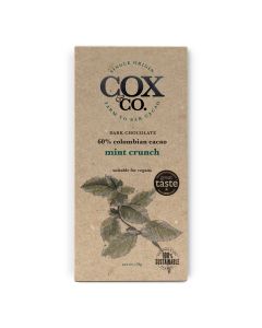 Cox&Co. - 60% English Mint Crunch Single Origin Dark Chocolate Bar - 12 x 70g