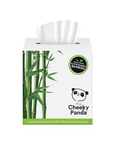 The Cheeky Panda - 3ply 56 Sheets Facial Tissue Cube Box - 12 x 140g