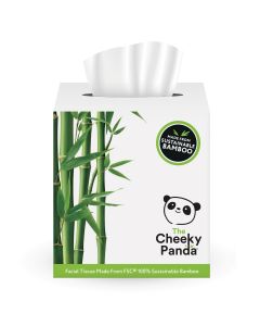The Cheeky Panda - 3ply 56 Sheets Facial Tissue Cube Box - 12 x 140g