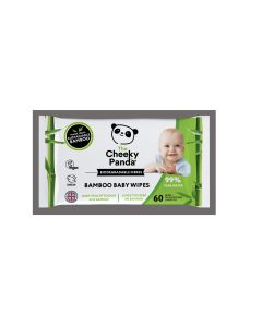 The Cheeky Panda - 60 Piece Biodegradable Bamboo Baby Wipes Pack - 12 x 320g