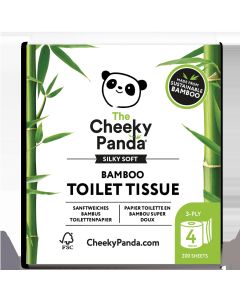 The Cheeky Panda - 3ply 4 Rolls Toilet Tissue - 6 x 530g