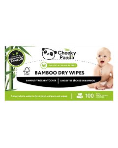 The Cheeky Panda - Unscented Bamboo Dry Wipes Pack - 12 x 225g