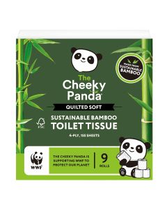 The Cheeky Panda - Luxury Quilted Toilet Tissues 9 Roll/155 Sheets - 5 x 1100g