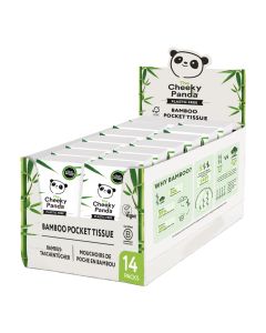 The Cheeky Panda - Sustainable Pocket Tissues CDU 14 Packs  - 4 x 430g