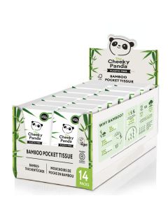 The Cheeky Panda - 14 Pack Bamboo Pocket Tissues in CDU - 4 x 430g