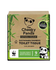 The Cheeky Panda - 3ply 200 Sheets/9 Rolls Natural Colour Toilet Tissue - 5 x 1.1kg