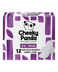 The Cheeky Panda - Pads with Bamboo Lining Heavy/12 Pads - 36 x 150g