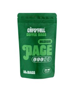 Cups Full - 10 Pace Medium Coffee Bags - 8 x 105g