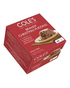 Cole's Puddings - Small Brandy Christmas Pudding - 12 x 227g