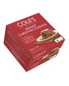 Cole's Puddings - Medium Brandy Christmas Pudding - 6 x 454g