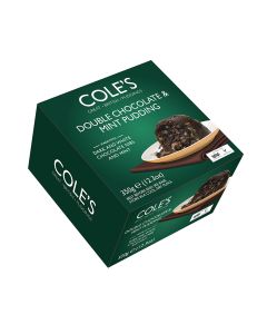 Cole's Puddings - Double Chocolate & Mint Pudding - 6 x 350g