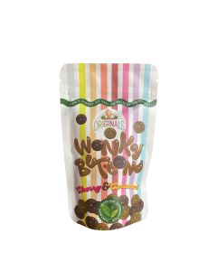 Catherine's Originals - Vegan Dark Cherry & Milk Caramel Wonky Buttons - 25 x 100g
