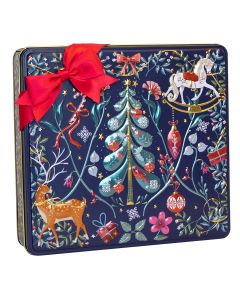 Silver Crane - Scandi Christmas Belgian Chocolate Biscuit Tin - 6 x 375g