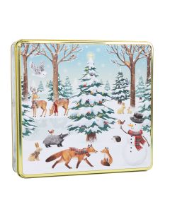 Silver Crane - Festive Forest Assorted Shortbread Biscuits Tin - 6 x 450g