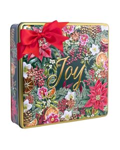 Silver Crane - Wreath of Joy Assorted Shortbread Biscuit Tin - 6 x 450g