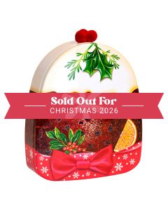 Silver Crane - Christmas Pudding Bobble Spiced Biscuit Tin - 6 x 100g
