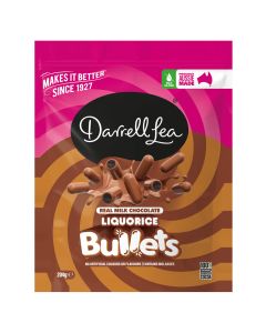 Darrell Lea - Milk Chocolate Liquorice Bullets - 12 x 204g