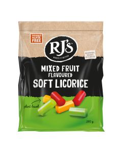 RJ's Licorice - Mixed Fruit Flavoured Licorice - 12 x 280g