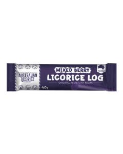 The Great Australian Licorice Company - Mixed Berry Soft Eating Licorice Log - 25 x 40g