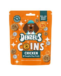 Denzel's - Coins: Chicken & Pumpkin Dog Treats - 10 x 90g