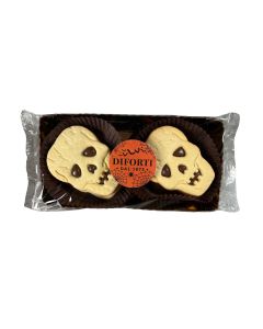 Diforti - Hazelnut filled Chocolate Skull Biscuits (4 Biscuits) - 6 x 200g