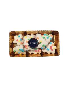 Diforti - White Chocolate with Sprinkles Christmas Tree Biscuits - 6 x 200g