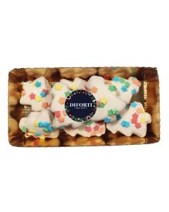 Diforti - White Chocolate with Sprinkles Christmas Tree Biscuits - 6 x 200g