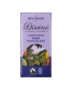 Divine Chocolate - Fairtrade 85% Dark Chocolate - 15 x 90g
