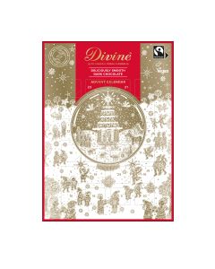 Divine Chocolate  - 70% Dark Chocolate Advent Calendar  - 12 x 85g (208218)