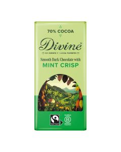 Divine Chocolate - Fairtrade 70% Dark Chocolate Mint - 15 x 90g