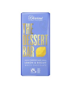 Divine Chocolate - Fairtrade White Chocolate Lemon Cheesecake - 10 x 180g