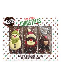 Danny's Chocolates - Milk Chocolate Christmas Friends Triple Bar Gift Pack - 15 x 150g