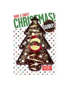 Danny's Chocolates - Have a Sweet Christmas Tree Swirl XL Bar Santa Plaque - 12 x 175g