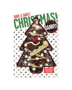 Danny's Chocolates - Have a Sweet ChristmasTree Swirl XL Bar Sleigh Plaque - 12 x 175g