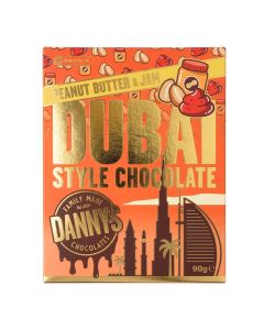 Danny's Chocolates - Dubai Style Peanut Butter & Jam Mini Chocolate Bar - 10 x 90g