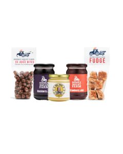 Diddly Squat Farm Shop - 5 Piece Sweet Gift Selection (Honey, Bee Juice, Bee Juice Bites, Strawberry Jam, Blackberry Jam) - 4 x 1330g