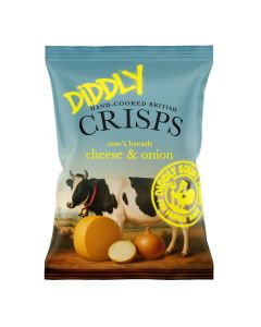 Diddly Squat Farm - Cheese & Onion Crisps - 24 x 40g