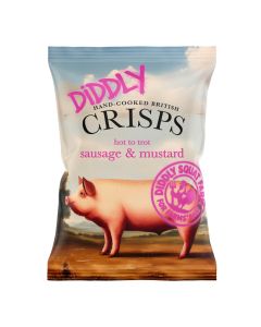 Diddly Squat Farm - Sausage & Mustard Crisps - 12 x 150g