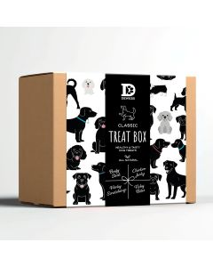Dewkes Snacks for Dogs - Classic Gift Box (inc. 1 x Beefy Stick, 1 x Chicken Jerky, 1 x Porky Scratchings, 1 x Fishy Bites) - 4 x 300g
