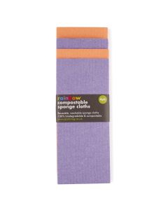 ecoLiving - Rainbow Compostable Sponge Cleaning Cloths (Set of 4) - 6 x 20g