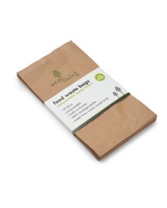 ecoLiving - Compostable 10L Food Waste Paper Bags (25 Pack) - 6 x 13g